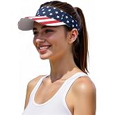 American Trends Sun Visor Hat for Women, Lightweight Quick-Dry Golf Visor | Adjustable fit, Ideal for Golf Tennis &amp; Outdoor Sports, Sweat-Wicking Fabric, Ponytail-Friendly, Wide Brim for Sun Protection