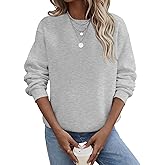 TICTICMIMI Women's Casual Crewneck Sweatshirts Long Sleeve Tops Loose Fit Fall Shirts