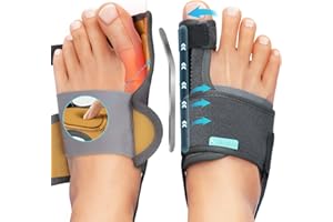 TENICORE Bunion Correctors for Women Men - Adjustable Bunion Splint with 2 Angle Plate, Hallux Valgus Relief Toe Straightener