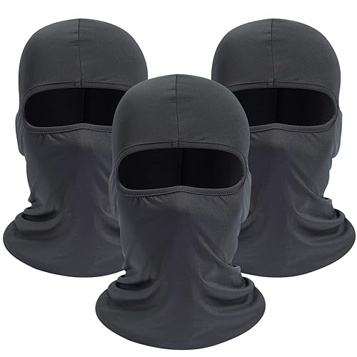 SUNLAND Balaclava Ski Face Mask Motorcycle Cycling Bike Bandana Hiking  Skateboard Head Sock Pack，Grey in Kuwait Whizz Balaclavas