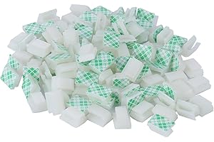 Wire Cable Clips Adhesive Cable Clips - XINCA Ethernet Cable Clips Wire Holder System 100 Pcs White for Car, Office,Desk Acce