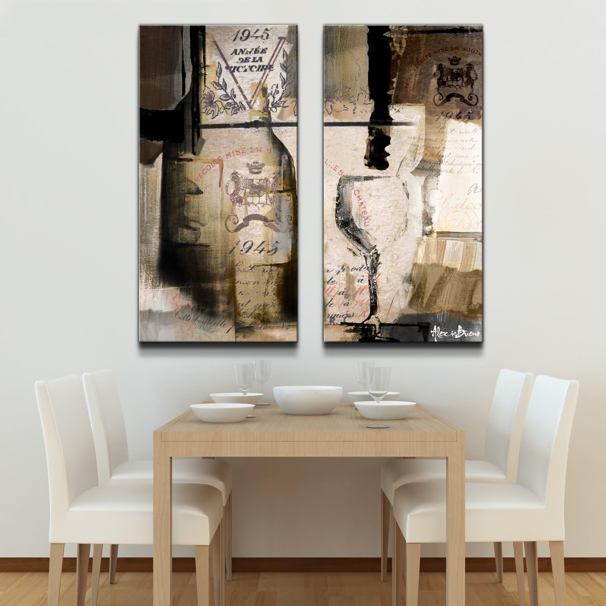 Amazon Com Ready2hangart Fine Reserve 2 Piece Abstract Modern Contemporary Canvas Wall Art Print Panel 40 X 20 Beige Prints Posters Prints