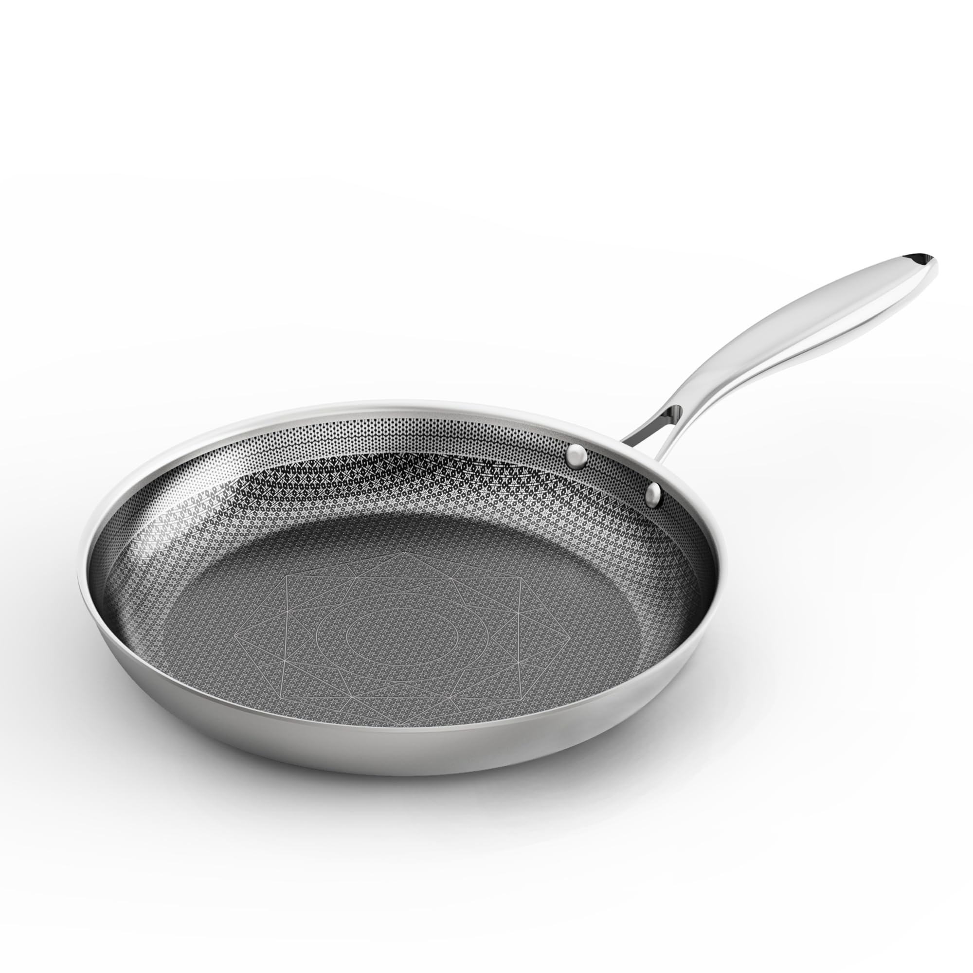 Photo 1 of **HEAVY USE**COOKER KING 8-Inch Stainless Steel Pan, Hybrid Nonstick Frying Pan, Skillet, 3-Ply Clad Cookware, Even Heat Distribution, Dishwasher & Oven Safe, with Stay-Cool Handle, Induction Compatible