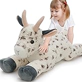 MaoGoLan 32 inch Giant Sheep Plush Spotted Goat Stuffed Animal for Girls, Large Stuffed Animal Lamb Toy Farm Party Decorations Easter Christmas Valentine's Day Birthday Gifts