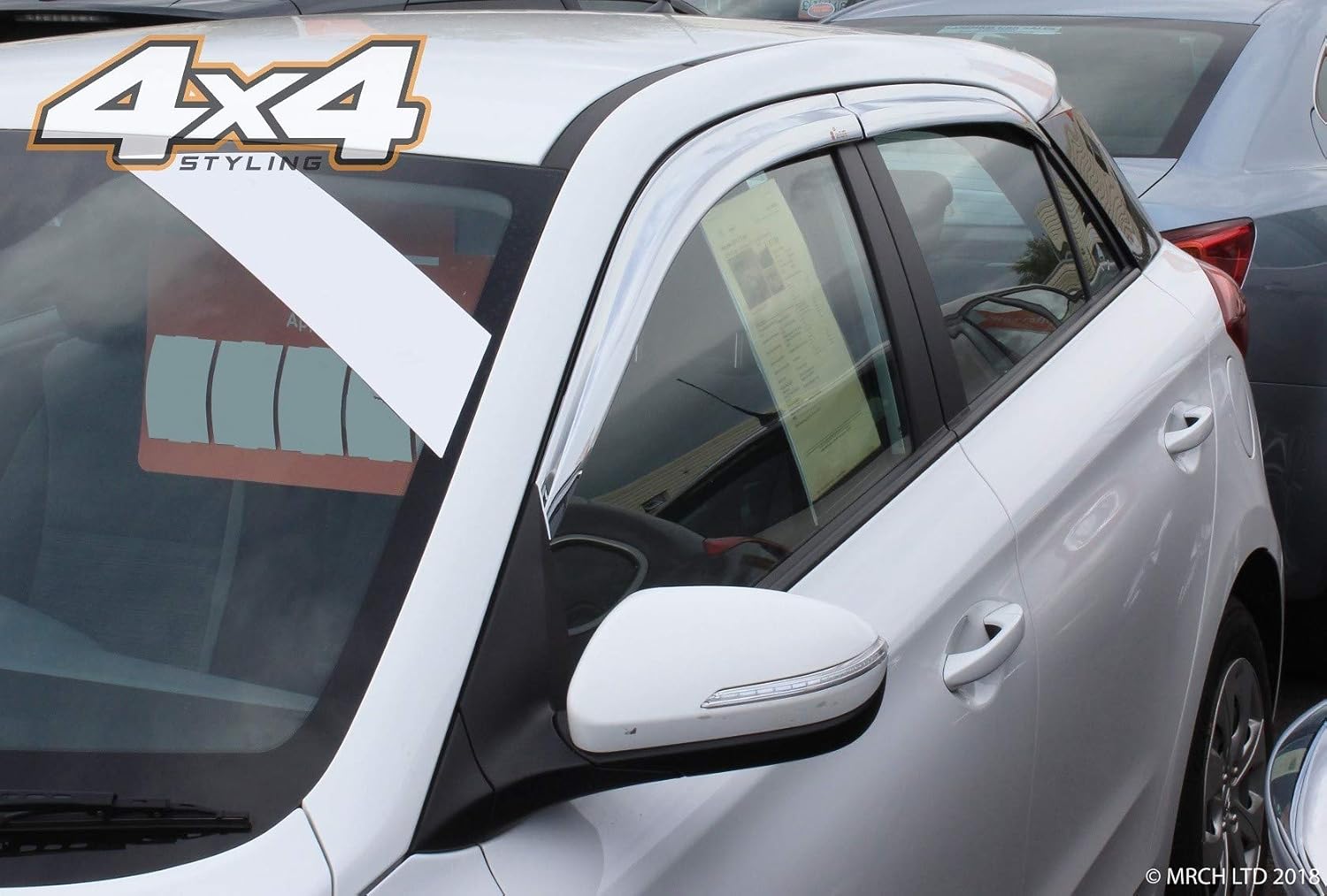 Autoclover Chrome Wind Deflectors Set for Hyundai i20 2015+ (4 pieces