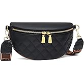 Eslcorri Small Crossbody Sling Bag for Women Trendy - Fanny Packs Leather Chest Belt Bum Bag Anti Theft Purse for Travel