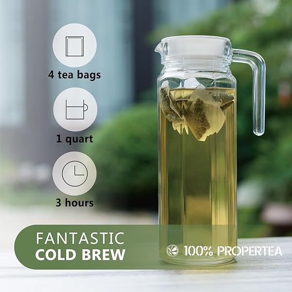 100% PROPERTEA ORGANIC GREEN TEA BAGS, 100 COUNT ECO-FRIENDLY TEA BAGS, LIGHT TASTE, CAFFEINATED, RICH IN ANTIOXIDANTS, RESEALABLE POUCH