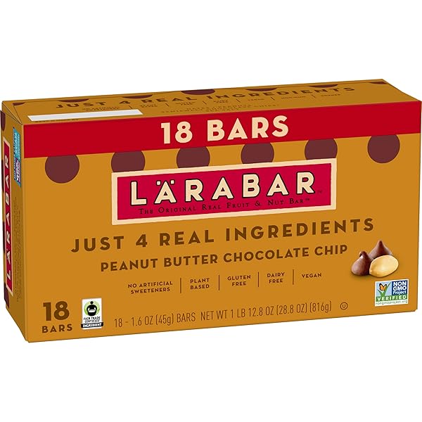 LARABAR PEANUT BUTTER CHOCOLATE CHIP, FRUIT AND NUT...