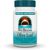 Source Naturals Wellness Olive Leaf, 30 Tablets | Natural Antioxidant | Yielding 50 mg Oleuropein*