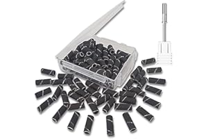 Sanding Bands for Nail Drill Nail Drill Bits Set, Corfulra Newest Small Sanding Bands with Mandrel Bit, 50 pcs 240 Fine Grits for Natural Acrylic Nail, Nail Accessories of Nail Tech Must Haves, Black
