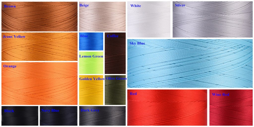 Selric [1500Yards / 36 Colors Available] UV Resistant High Strength Polyester Thread #69 T70 Size 210D/3 for Upholstery, Outdoor Market, Drapery, Beading, Purses, Leather (Black)