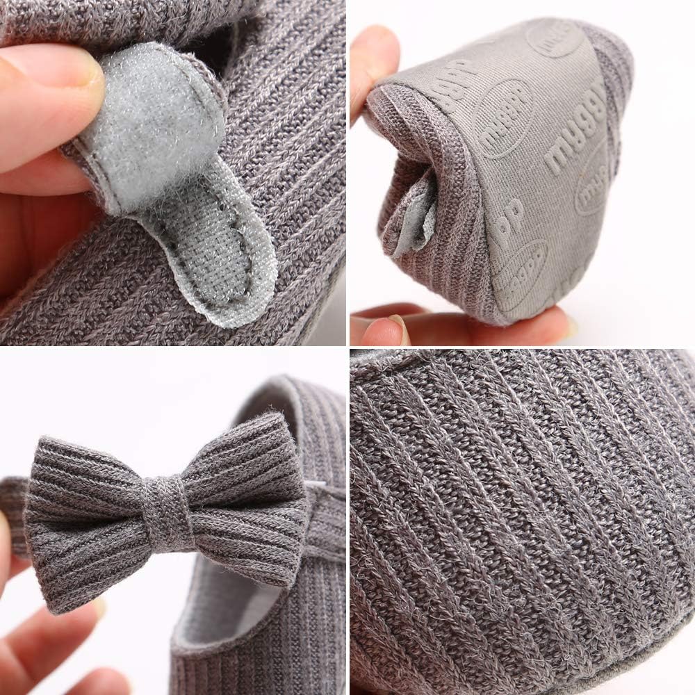  | Ohwawadi Infant Baby Boys Girls Slippers Cozy Fleece Booties Soft Bottom Warm Cartoon Socks Newborn Crib Shoes | Mary Jane