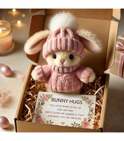 Amazon.com: Mini Bunny Hug Cute Easter Gift Plush 2025 Bunny in a
