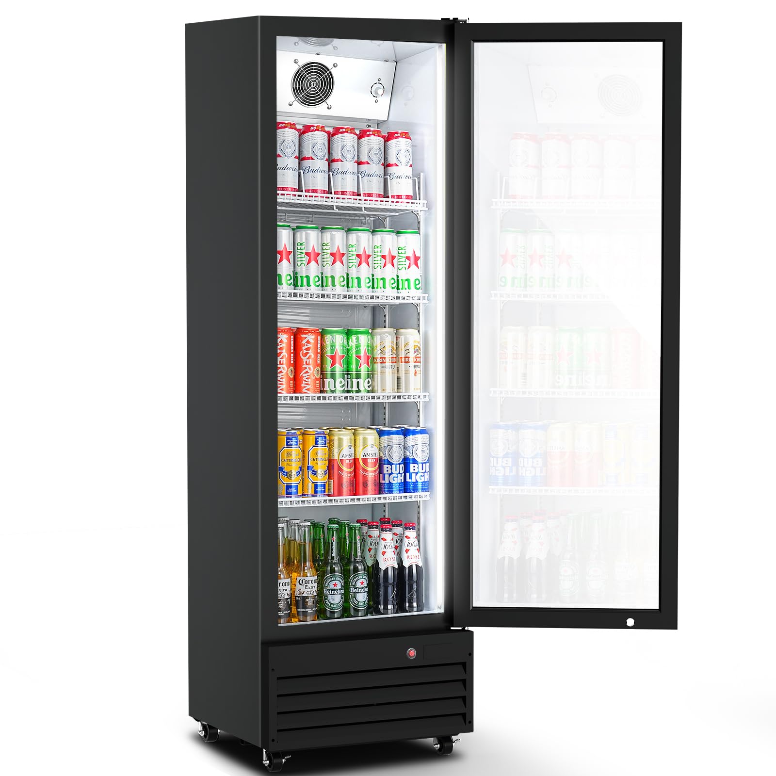 Photo 1 of **NONFUNCTIONAL** BODEGACOOLER Commercial Glass Door Merchandiser Refrigerator,9 Cu.Ft Beverage Cooler Display Drink Refrigerator,Outdoor Bar Cooler,Display Beverage Fridge for Bar,Office,Restaurant