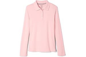 French Toast Girls Uniform Long Sleeve Polo with Picot Collar (Standard & Plus)