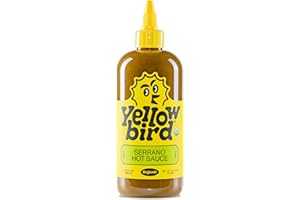 YELLOWBIRD FOODS Yellowbird® Organic Serrano Hot Sauce 19.6 oz. Tabletop Size (Kinda Hot | 1 Bottle | Made w/ Organic Garlic, Cucumber, & Lime)