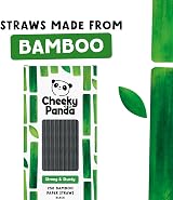 The Cheeky Panda Bamboo Paper Straws 250 Black Flexible Eco Friendly view 3