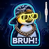 ADKALIV Penguin Neon Sign for Wall Decor, Cool Neon Light Sign for Bedroom Man Cave Bar Pub Restaurant, Christmas & Birthday Party Decorations, USB Powered Neon Light, Unique Gift for Him (penguin)