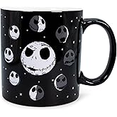 Nightmare Before Christmas Disney The Jack Skellington Moon Phases Ceramic Mug | BPA-Free Large Coffee Mugs and Cups For Beverages, Home & Kitchen Essentials | Halloween Gifts | Holds 20 Ounces