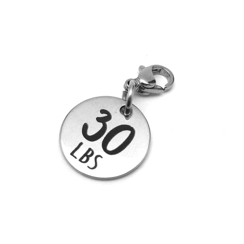 30 lbs Weight Loss Jewelry Charm Motivational and