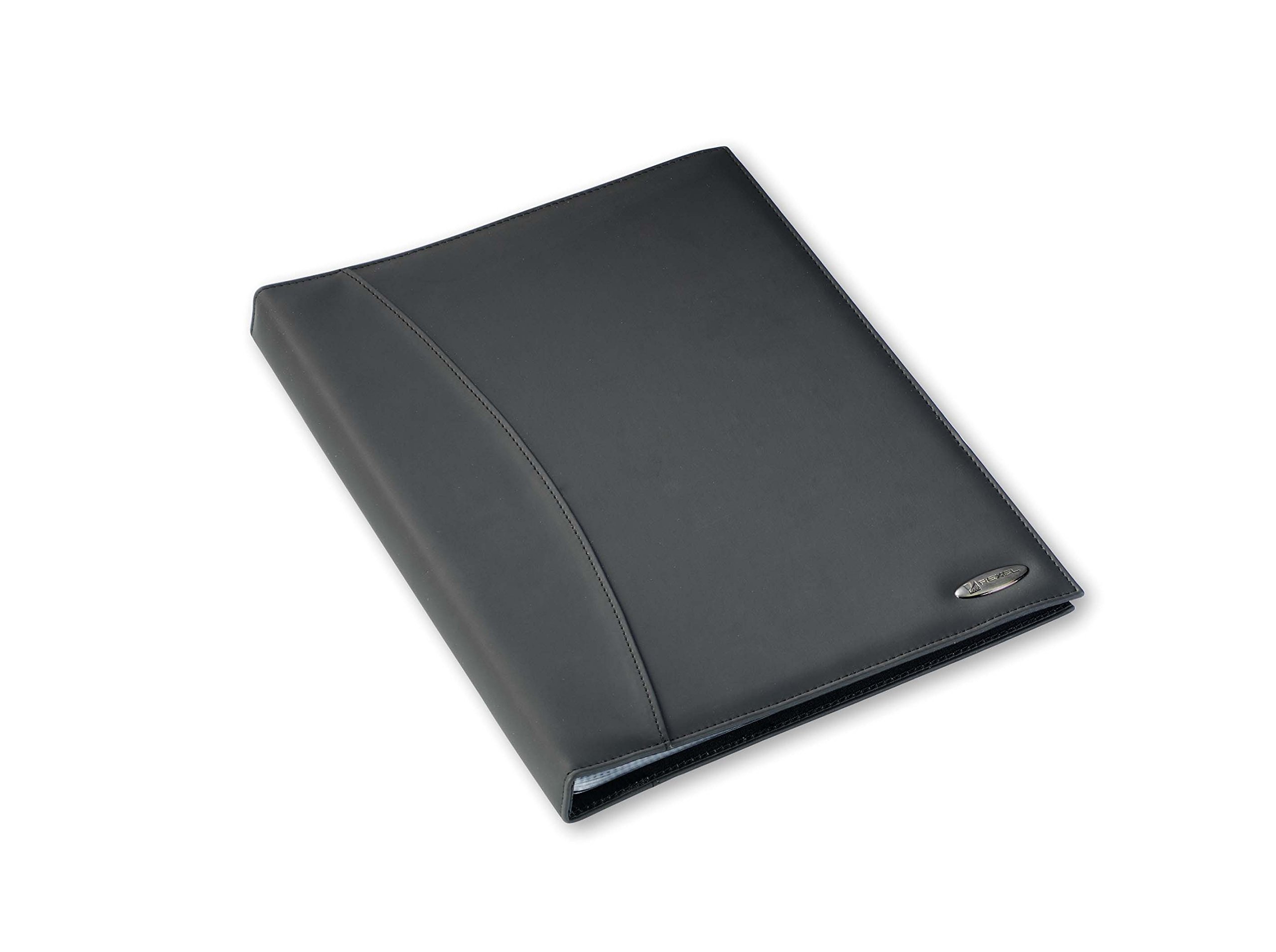 Rexel Soft Touch A4 Display and Presentation Folder Book, Smooth Leather, 24 Pockets - Black,Medium