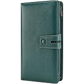 Itslife Womens Wallet,Large Capacity RFID Blocking Leather Wallets Credit Cards Organizer Ladies Wallet with Checkbook Holder