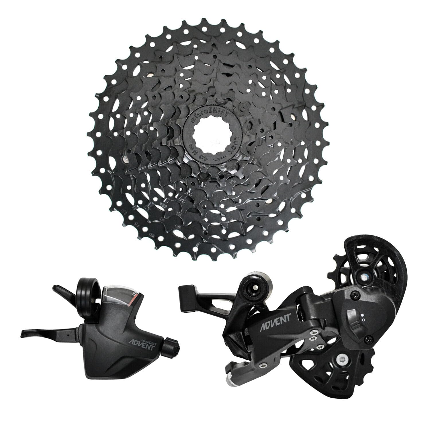 microSHIFT ADVENT Super Short 1x9 Spd Groupset Real MTB Drivetrain for 20" Wheel, MIS2759