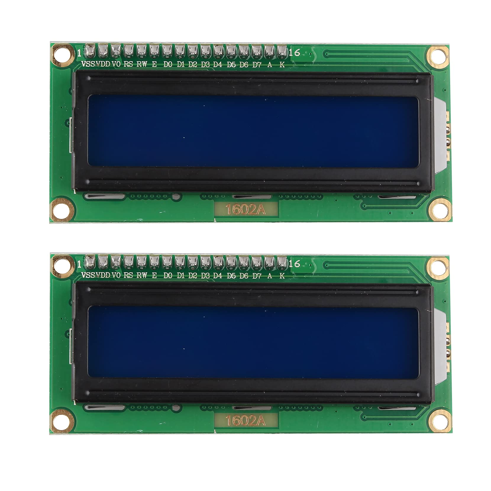 Jopto 2PCS 5V IIC I2C 1602 LCD Display Module 16X2 Character Serial LCD Board Blue Backlight White Character LCD Module Compatible with Arduino UNO R3 2560 Due Raspberry Pi DIY