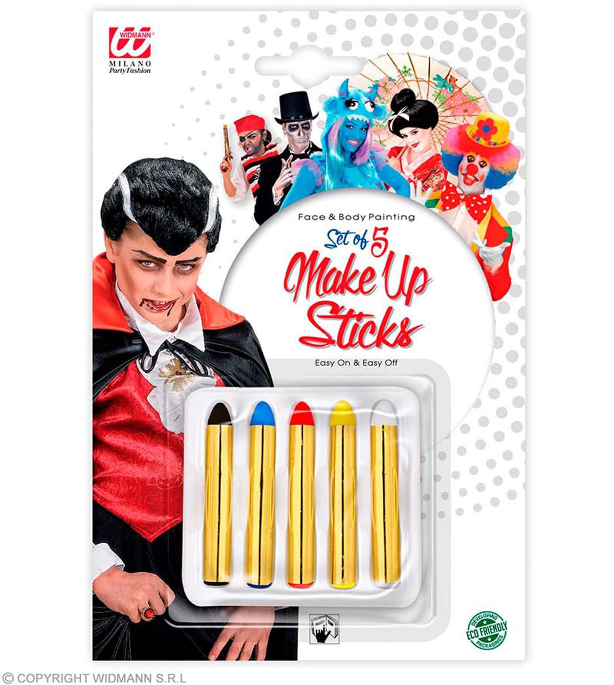 Widmann ? Set 5 Pencils Makeup Unisex-child, Multicoloured, One Size, vd-wdm50001