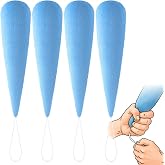 Soulchen 4 Pcs Palm Protector Carrot Hand for Parkinson, Blue | Hand Contracture Cushion, Finger Contracture Cushion Protector Wrist Straps, for Dementia Support Finger Open Prevent Hand