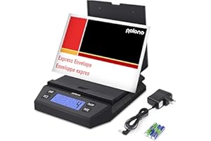 Digital Shipping Postal Scale, POLONO 88 LB × 0.1 OZ Shipping Scale for Packages with Hold and Tare Function, 6 Weighing Modes with AC Adapter and Batteries