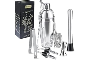 Cocktail Shaker Set|8pcs Cocktail Making Set Stainless Steel 750ml Shakers|Bartender Kit Bar Tool Set with Strainer, Pourers,