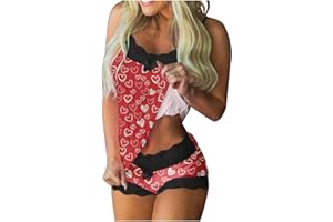 BORNIU Sleepwear for Women Sexy Lingerie Nightgown Lace Pajamas Cami Tops Shorts Set 2 Piece Nightwear for Sex Naughty Play A81