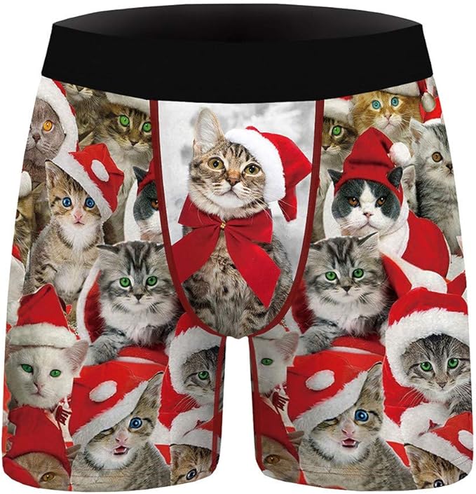 Novelty Ugly Prints Boxers Xmas Boxer Briefs Gifts for Men Youth