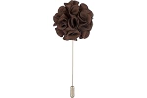 A N KINGPIIN AN KINGPiiN Lapel Pin for Men Handmade Bunch Flower Brooch Suit Stud, Shirt Studs Men's Accessories for Men (Brown)