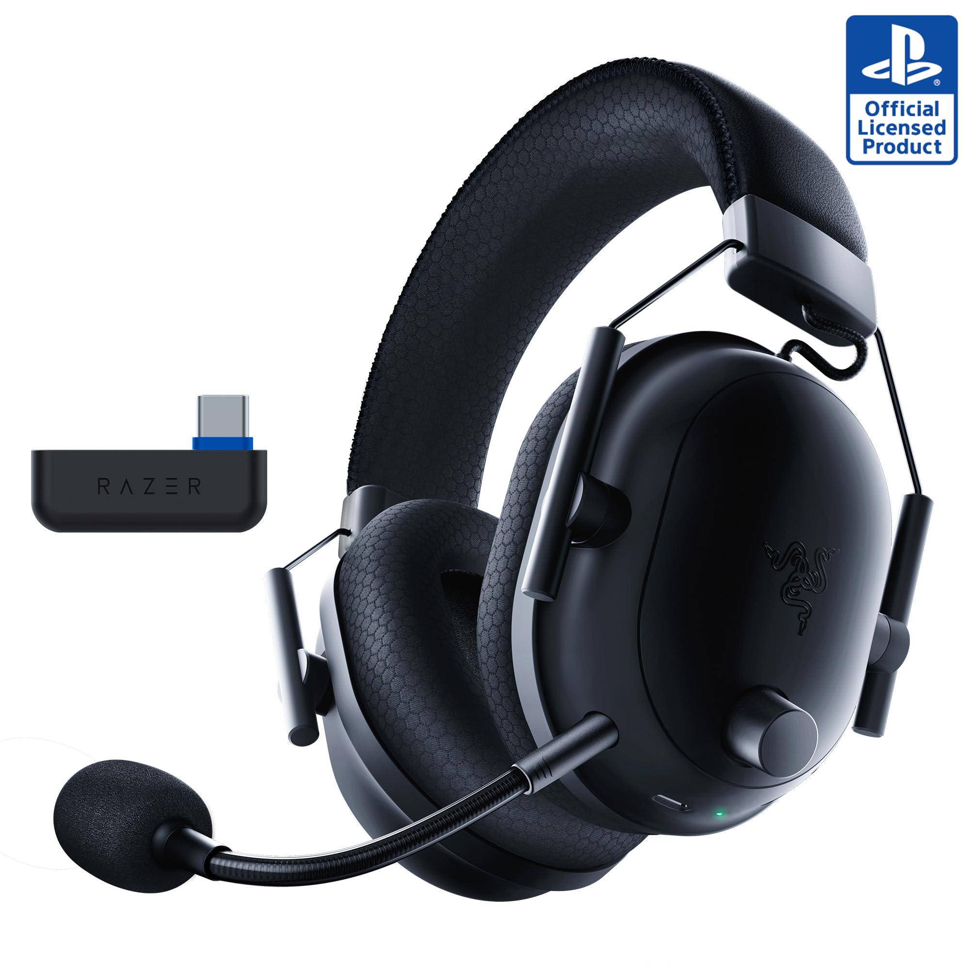 Photo 1 of Razer BlackShark V2 Pro Wireless PlayStation Gaming Headset: 50mm Drivers - Super Wideband Mic - Noise Isolating Earcups - For PS5, Nintendo Switch 2, PC, Mac - Bluetooth, USB-C - 70hr Battery – Black
