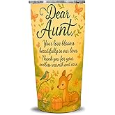 TWILFLNEX Aunt Gifts From Niece Or Nephew - 20 Oz Stainless Steel Skinny Tumbler With Straw Lid, Auntie Gifts For Women, Dear Aunt Nutrition Facts Travel Cup