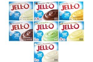 THE HUNGRY GORILLA Sugar Free Pudding – Variety Pack of 7 Flavors bundled in a box