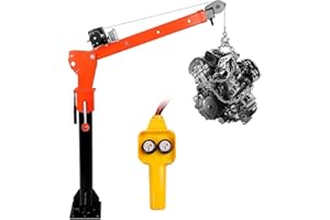 GENERIC 1100 lbs Electric Pickup Truck-Mounted Crane, with Electric Winch 2000 lb 12V, Folding Truck Bed Cranes Hoist 360 Swivel, for Lifting Goods in Construction, Factory