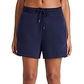 Reebok Womens Campus 4.5” Short, Standard Fit, Midweight Cotton-Poly Fabric