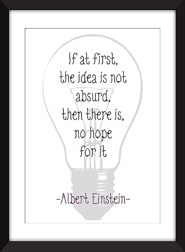 Albert Einstein Idees Citation D Art Unframed Typographie Imprimer Amazon Fr Handmade