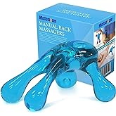 Melonsun Palm Massage Tool - Easier Grip Massage Handheld Tool, Four-Point Massage Tool, for Deep Tissue Pain Relief (Blue)