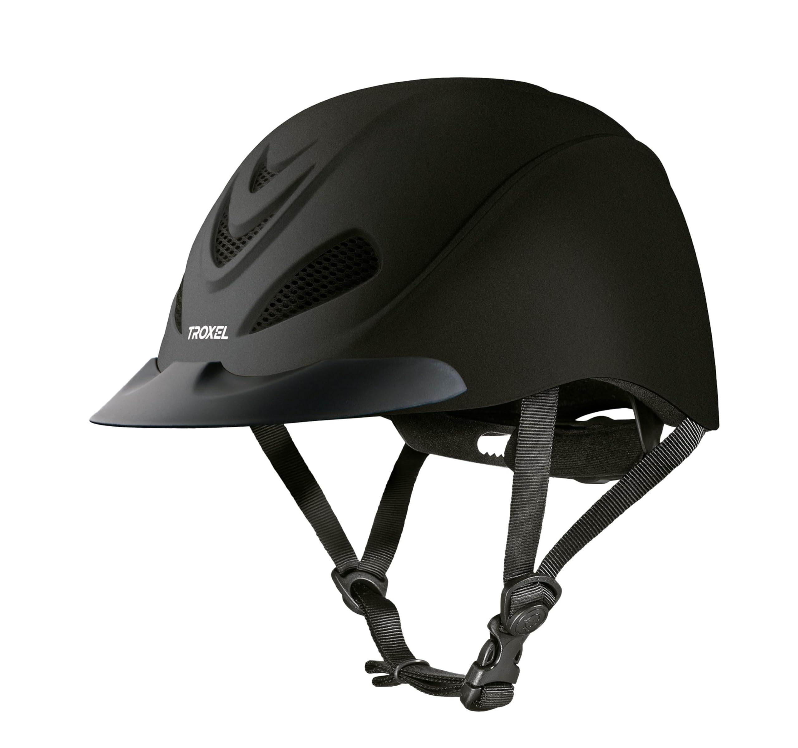 Photo 1 of Troxel Liberty Ultralight Horse Riding Helmet, Low-Profile Adjustable Design, Safety Horseback Riding Gear, Large (7-1/4 - 7-1/2), Black Duratec