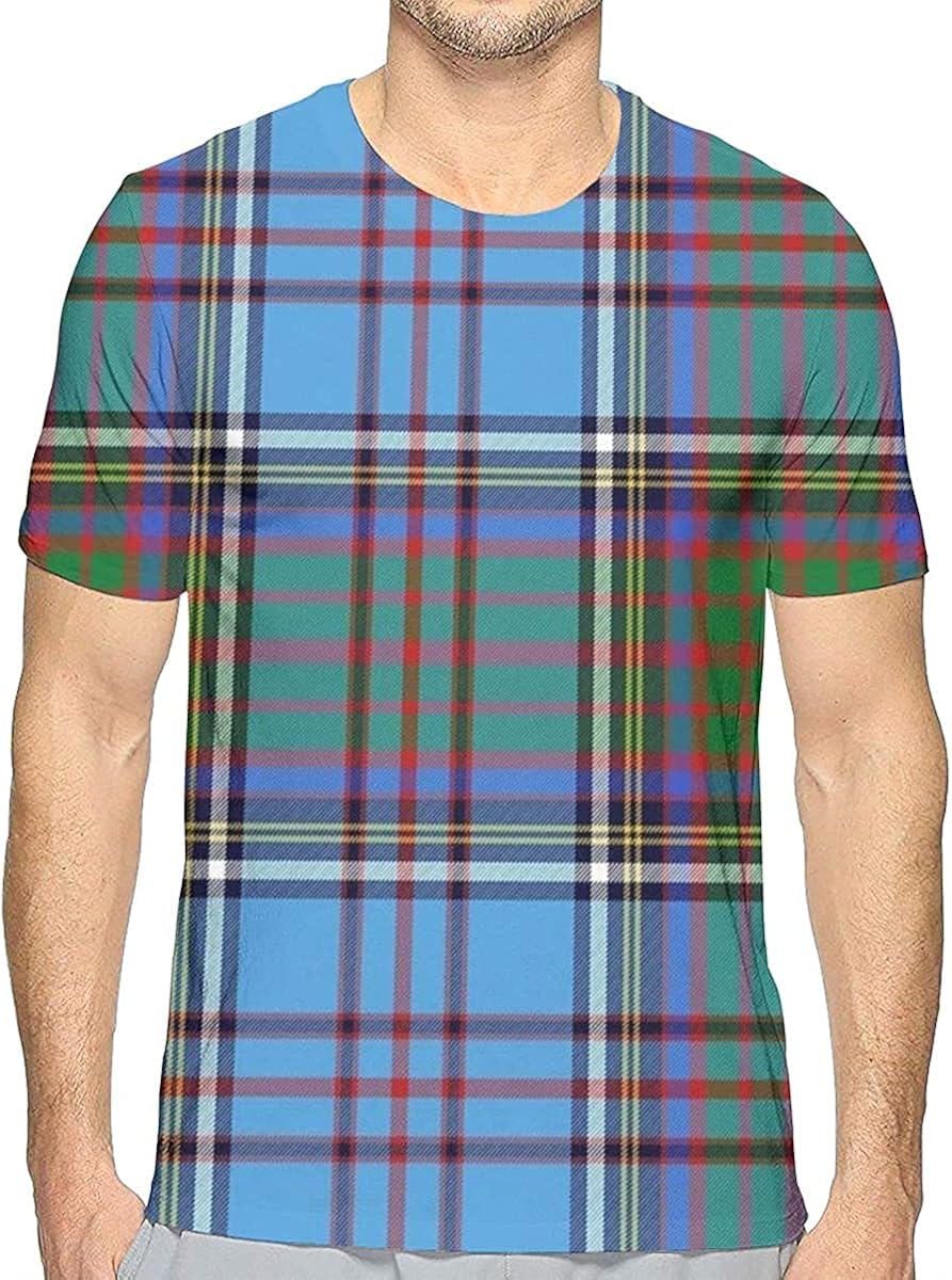 Scottish Tartan Plaid Blue Men's Unique DoubleSided Print