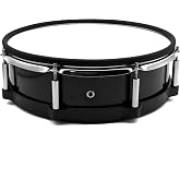 14" Electronic Digital Snare Drum, Authentic Acoustic Feel with Stainless Steel Metal Shell, 6-Zone High-Sensitivity Trigger Pad, Rim Shot &amp; Cross Stick, Universal Output (Black)