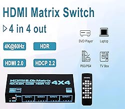Explosive HDMI 2.0 4k Matrix switcher 4X4 Switching