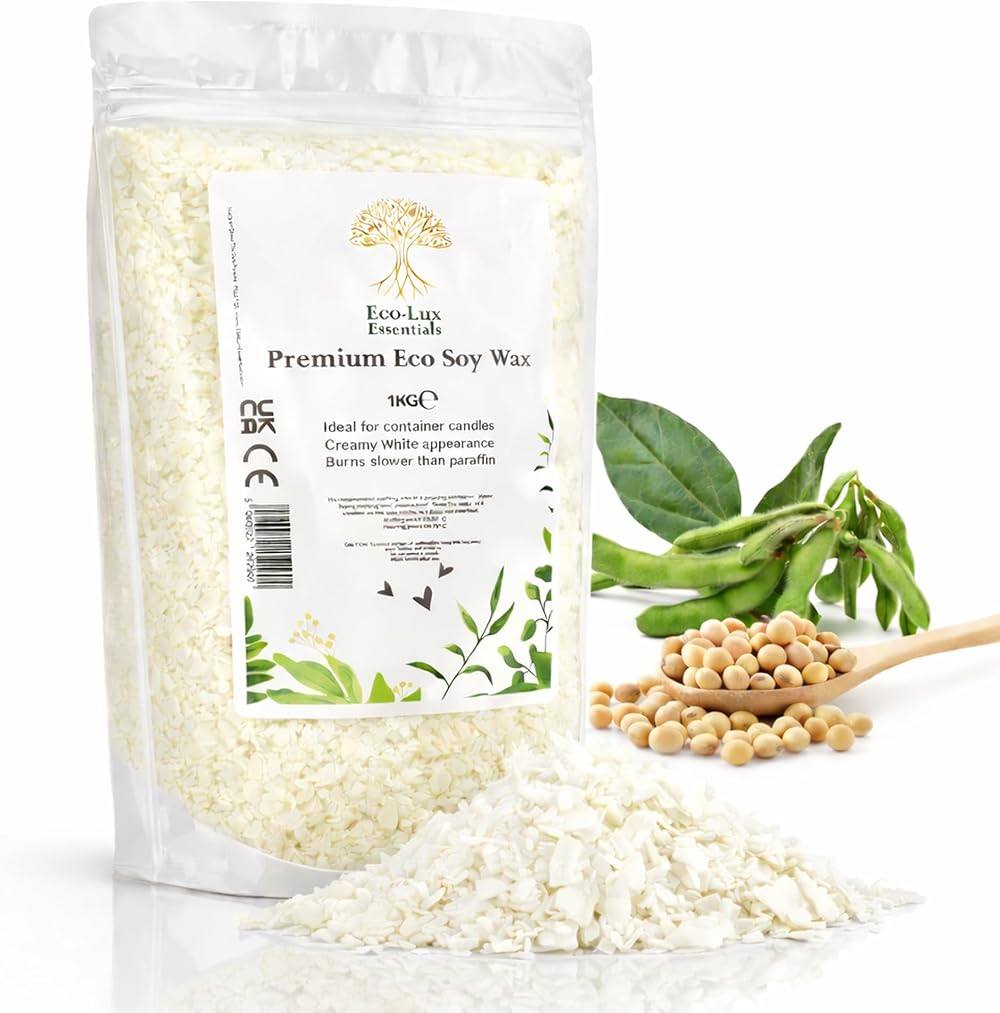 The Glowhouse Eco Lux UK 1kg Premium Soy Wax Flakes - 100% Natural