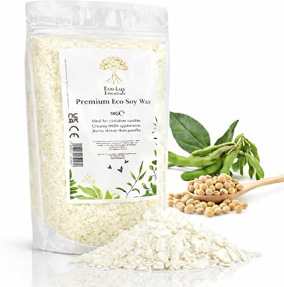 The Glowhouse Eco Lux UK 1kg Premium Soy Wax Flakes - 100% Natural