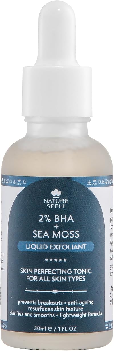 Nature Spell 2% BHA Salicylic Acid Liquid Exfoliant Oily Blemish Skin 30ml Vegan
