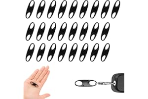 Zipper Clips 25 Pack Anti-Theft Zipper Locks 0.4x1.5in Small Alloy Dual-Head Clips for Backpack Suitcase Tent Keychain Travel